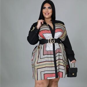 NWT Woman's Trust You Button Down Dress - Size 1X/2X